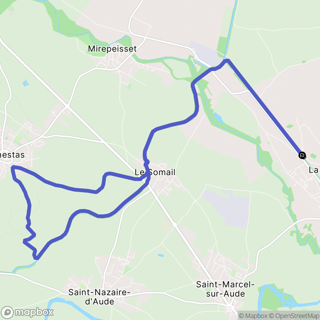 Sallèles-d'Aude : carte du parcours de randonnée - France