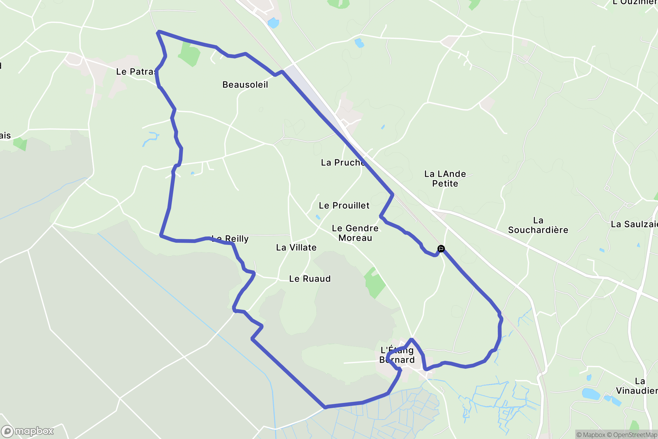 Saint-Étienne-de-Montluc : carte du parcours de randonnée - France