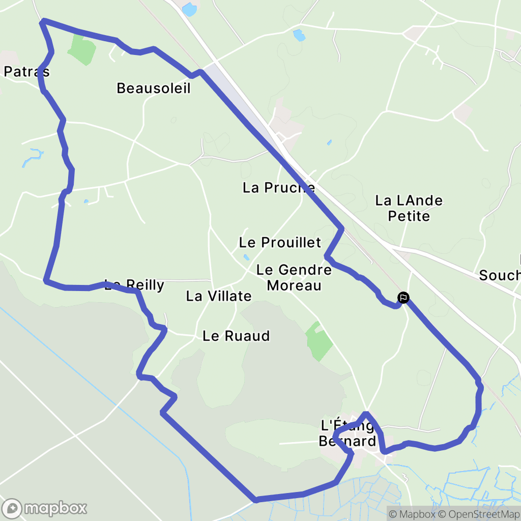 Saint-Étienne-de-Montluc : carte du parcours de randonnée - France