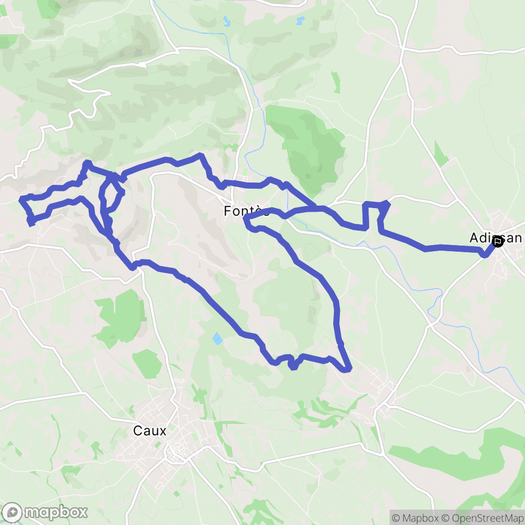 Adissan : carte du parcours de randonnée - France