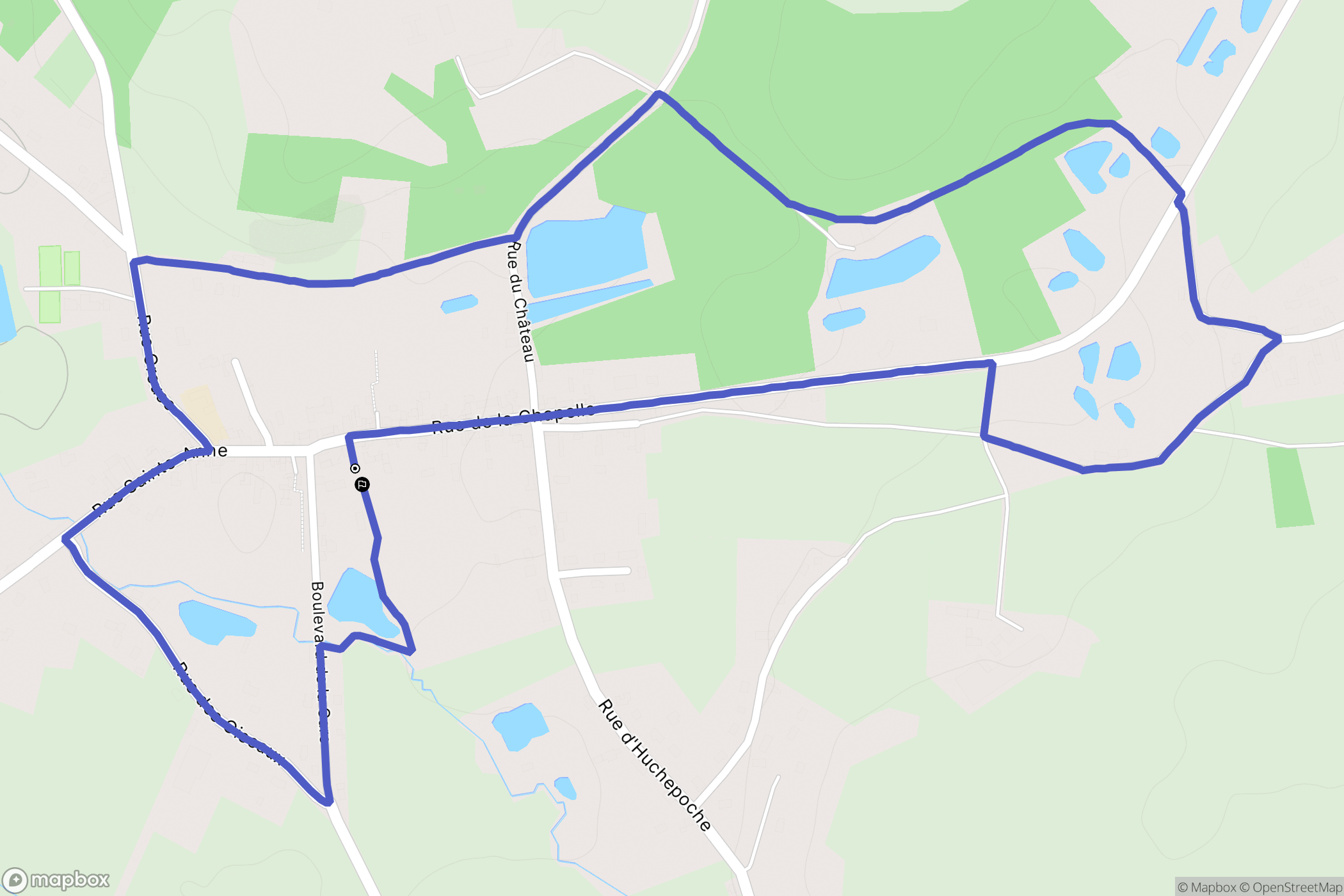 Saint-Maixent : carte du parcours de randonnée - France