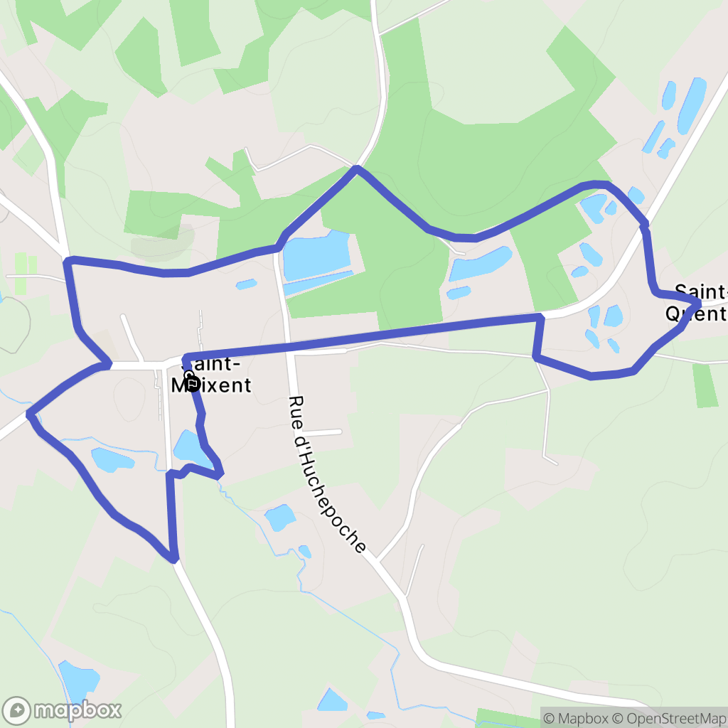 Saint-Maixent : carte du parcours de randonnée - France