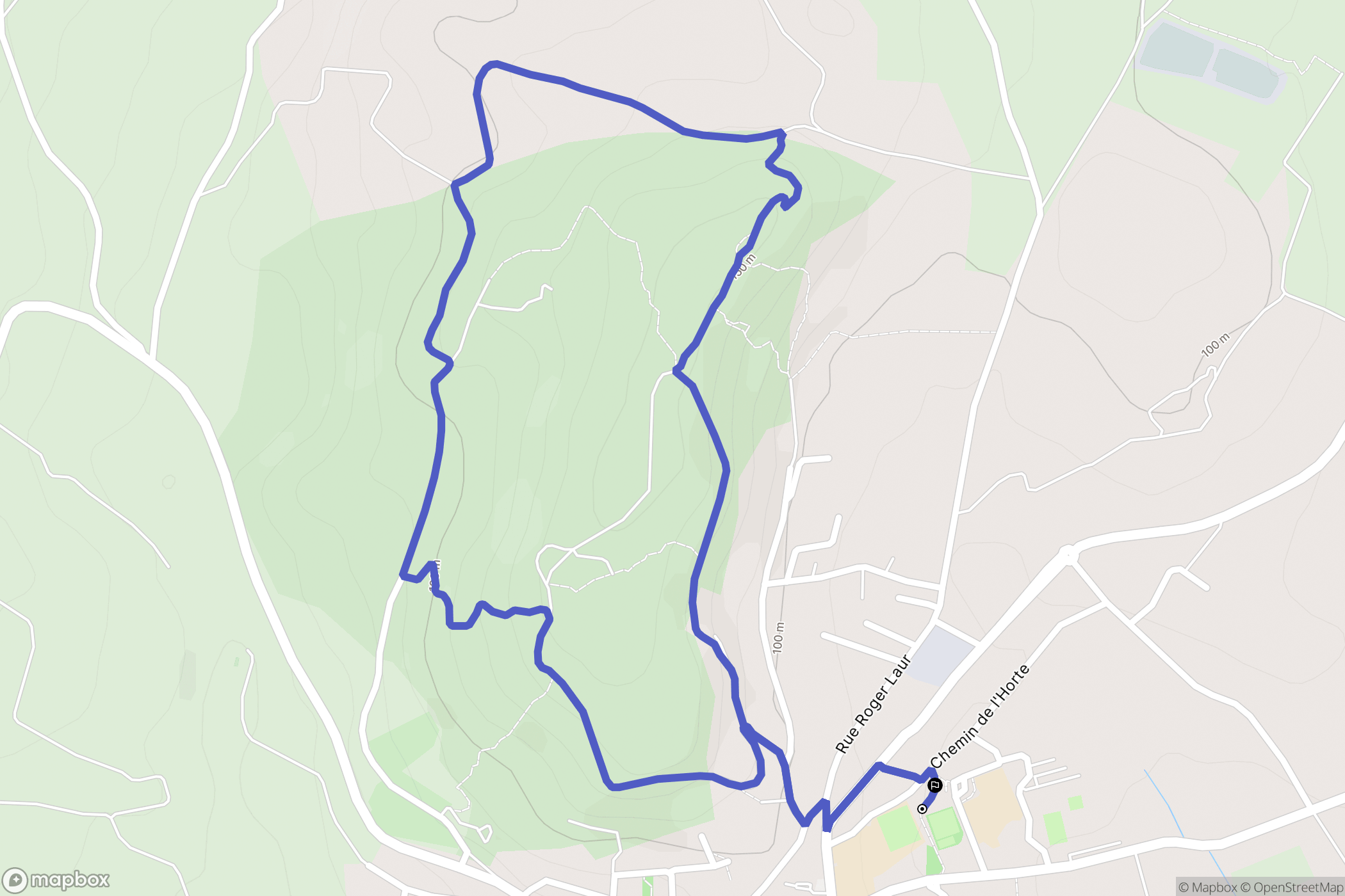 Murviel-lès-Béziers : carte du parcours de randonnée - France
