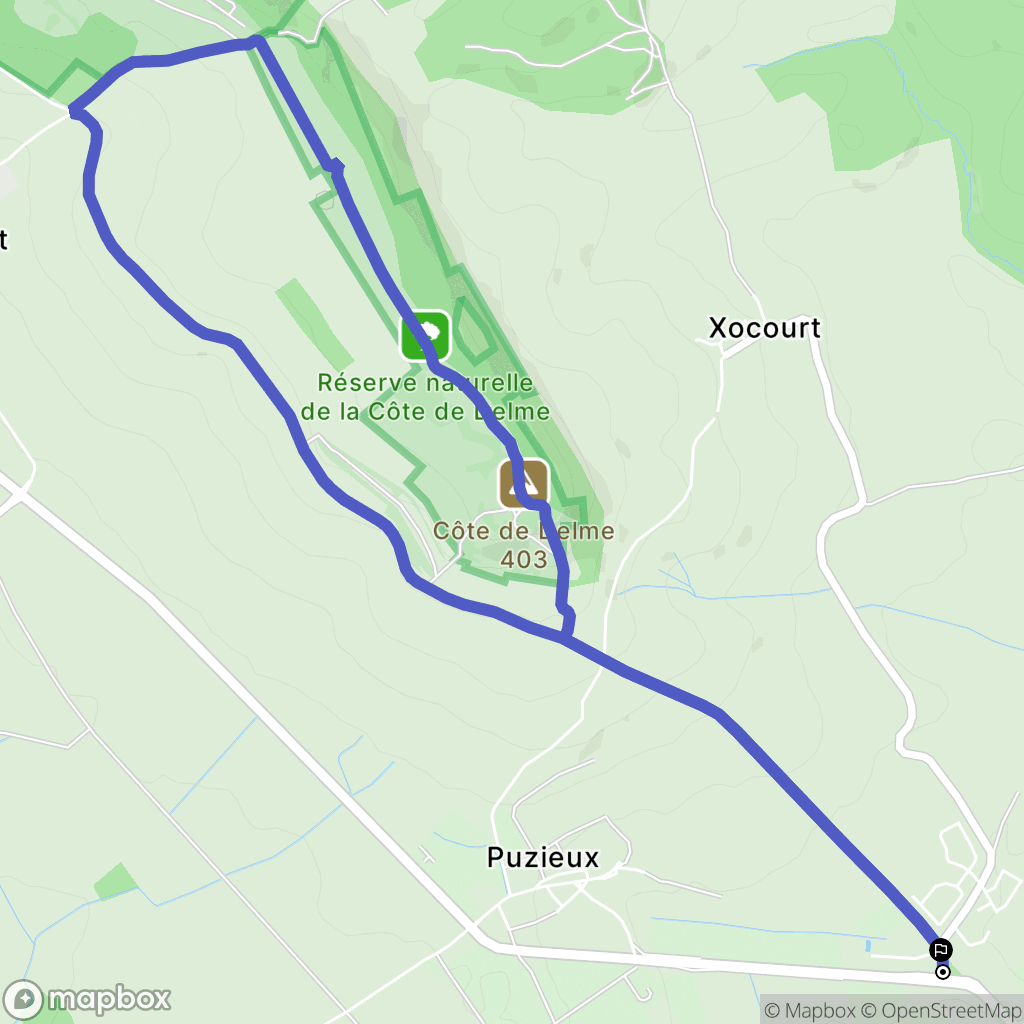 Delme : carte du parcours de randonnée - France