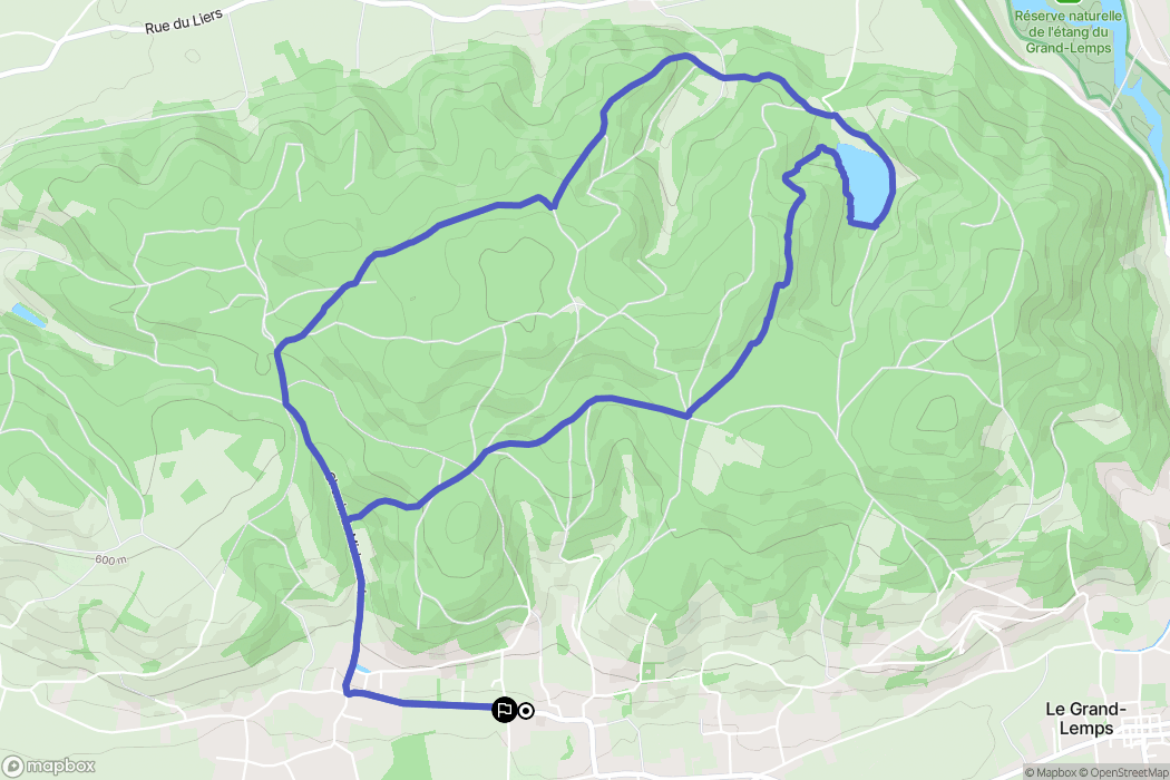 Bévenais : carte du parcours de randonnée - France