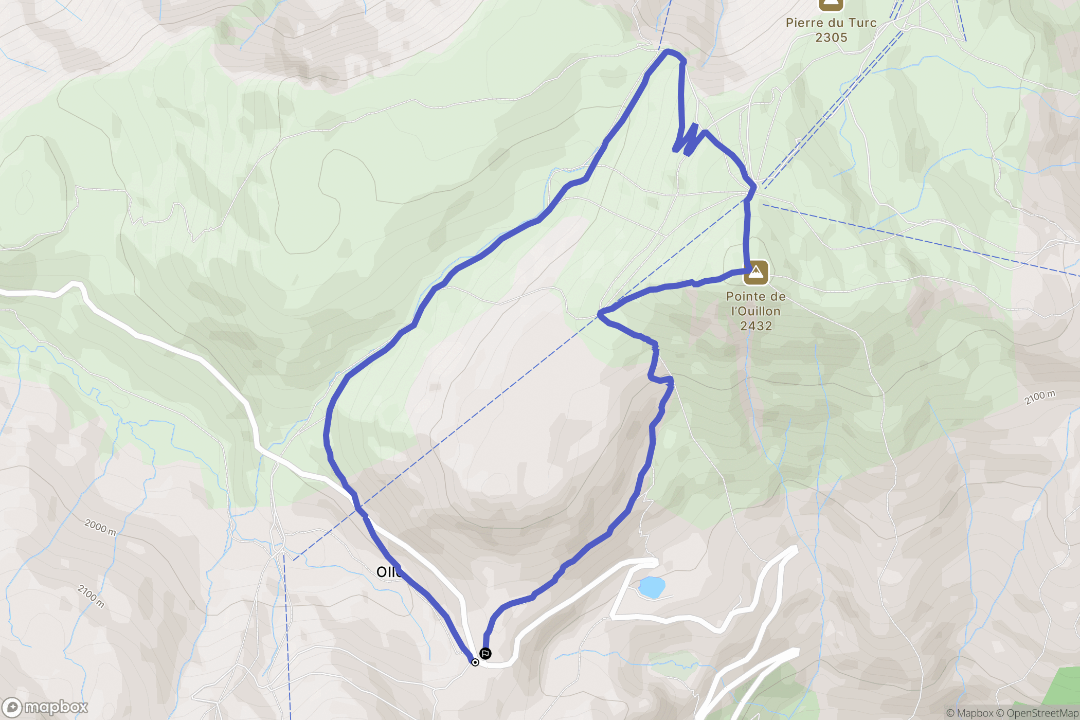 Saint-Sorlin-d'Arves : carte du parcours de randonnée - France
