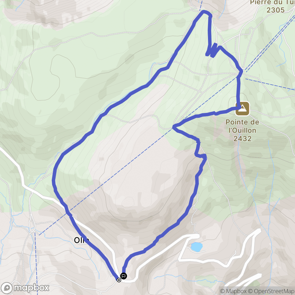 Saint-Sorlin-d'Arves : carte du parcours de randonnée - France