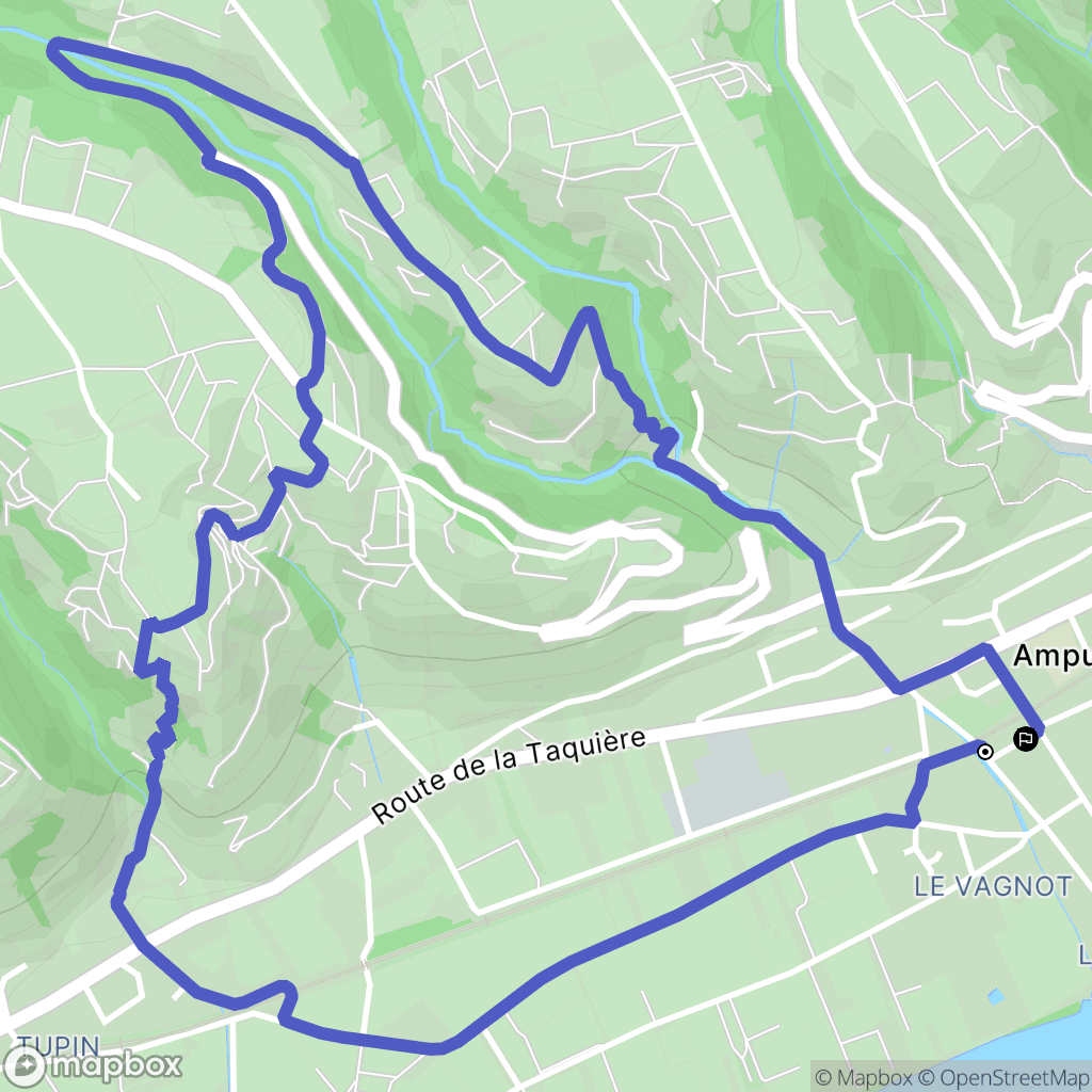 Ampuis : carte du parcours de randonnée - France
