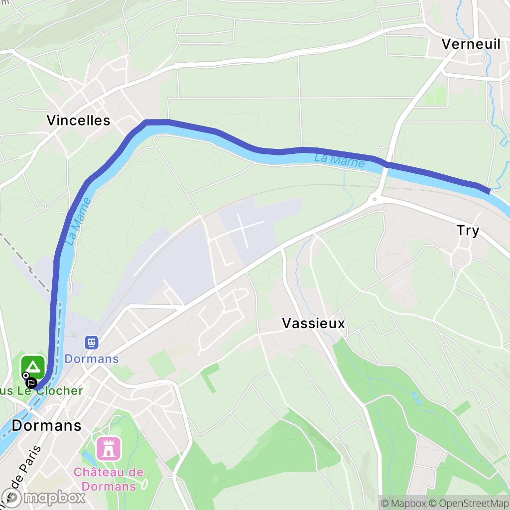 Trélou-sur-Marne : carte du parcours de randonnée - France