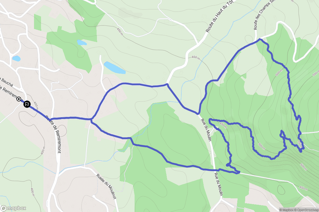 Crémanvillers : carte du parcours de randonnée - France