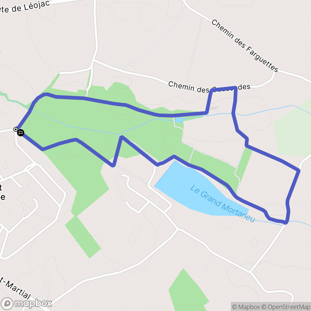 Montauban : carte du parcours de randonnée - France