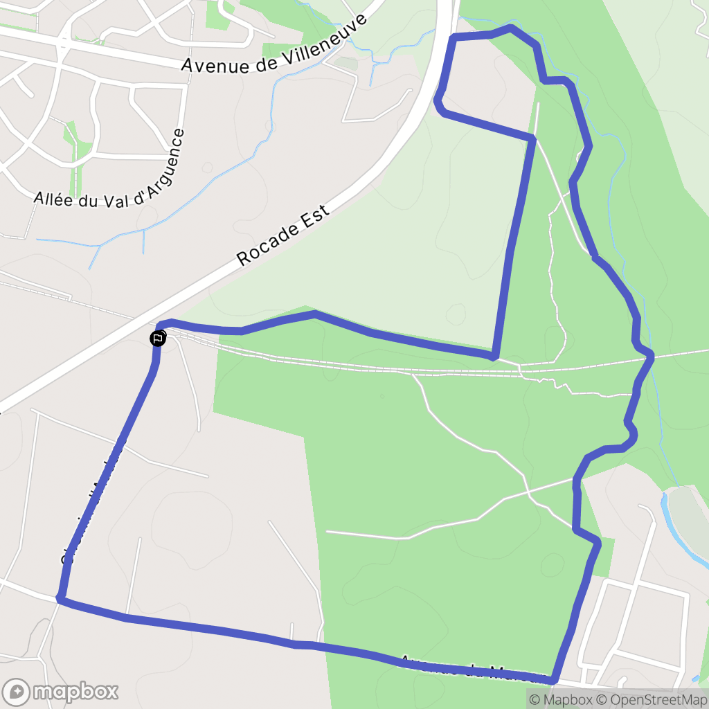 Mazerolles : carte du parcours de randonnée - France