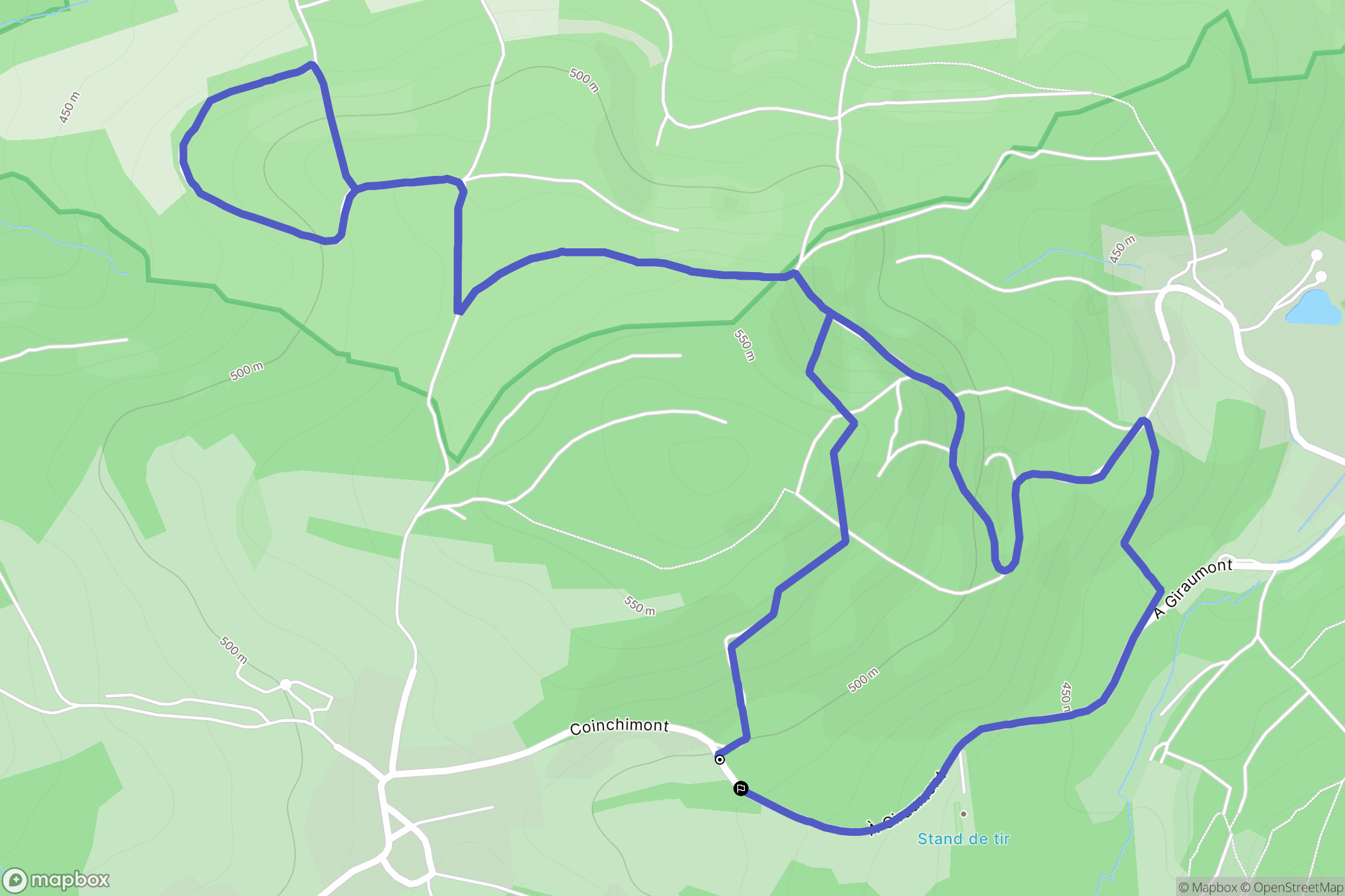 Ban-de-Laveline : carte du parcours de randonnée - France