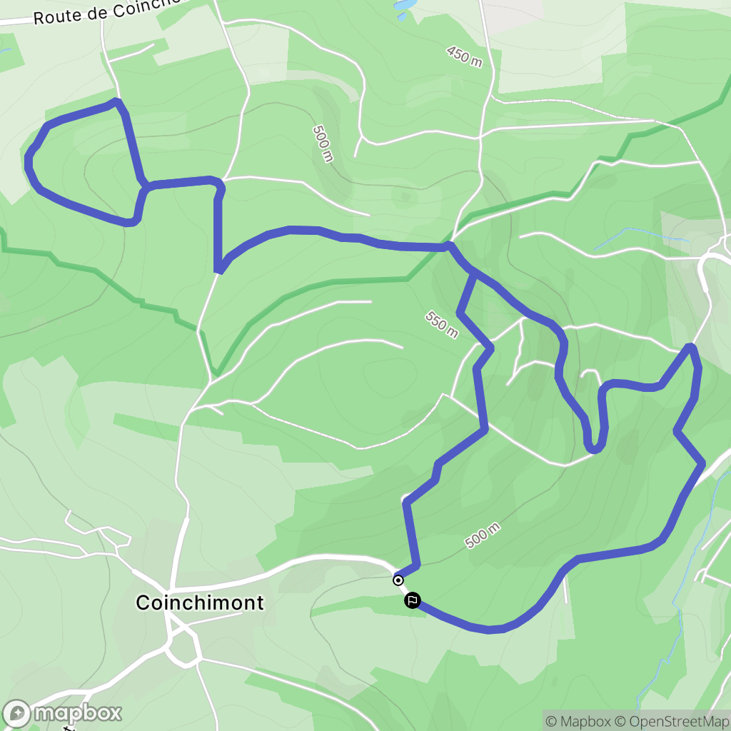 Ban-de-Laveline : carte du parcours de randonnée - France