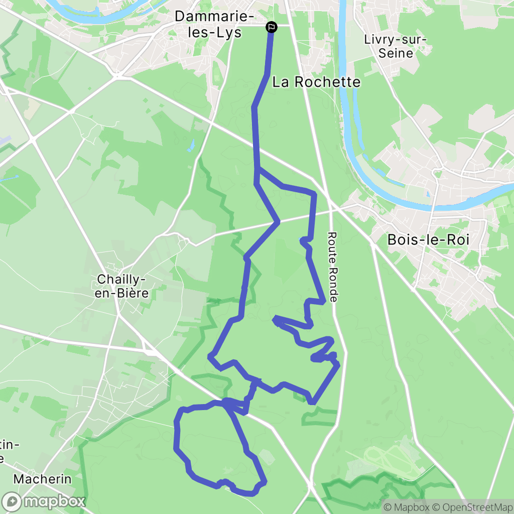 Dammarie-les-Lys : carte du parcours de randonnée - France