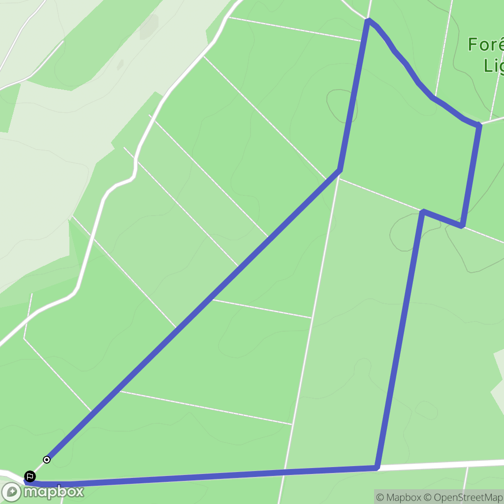 Ligny-en-Barrois : carte du parcours de randonnée - France