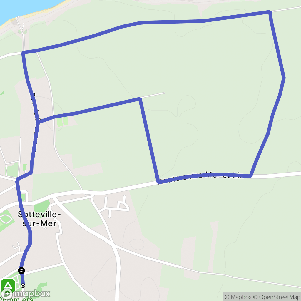 Sotteville-sur-Mer : carte du parcours de randonnée - France