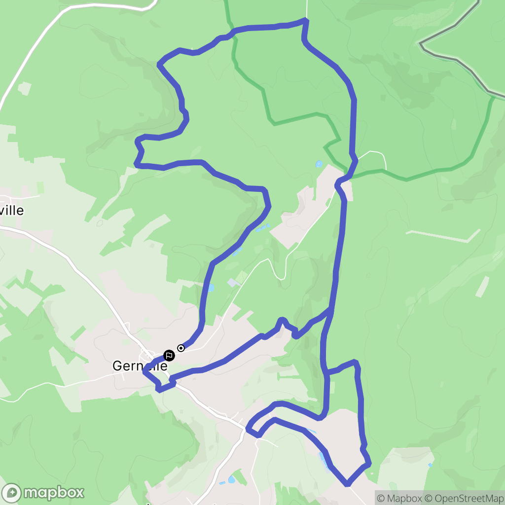 Gernelle : carte du parcours de randonnée - France