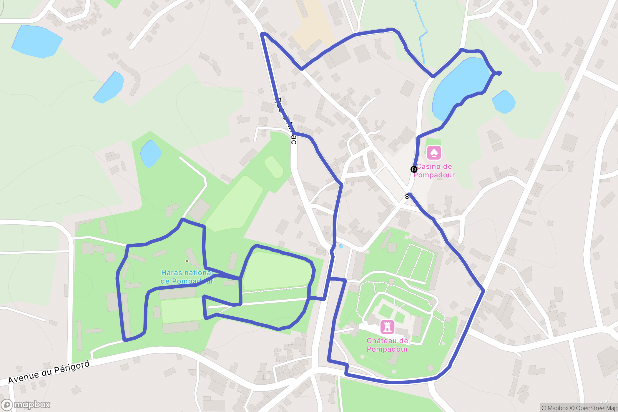Arnac-Pompadour : carte du parcours de randonnée - France
