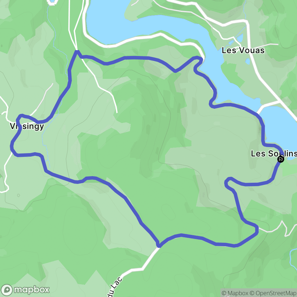 Corancy : carte du parcours de randonnée - France
