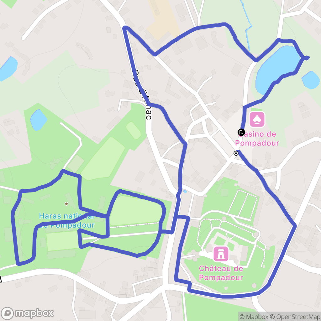 Arnac-Pompadour : carte du parcours de randonnée - France