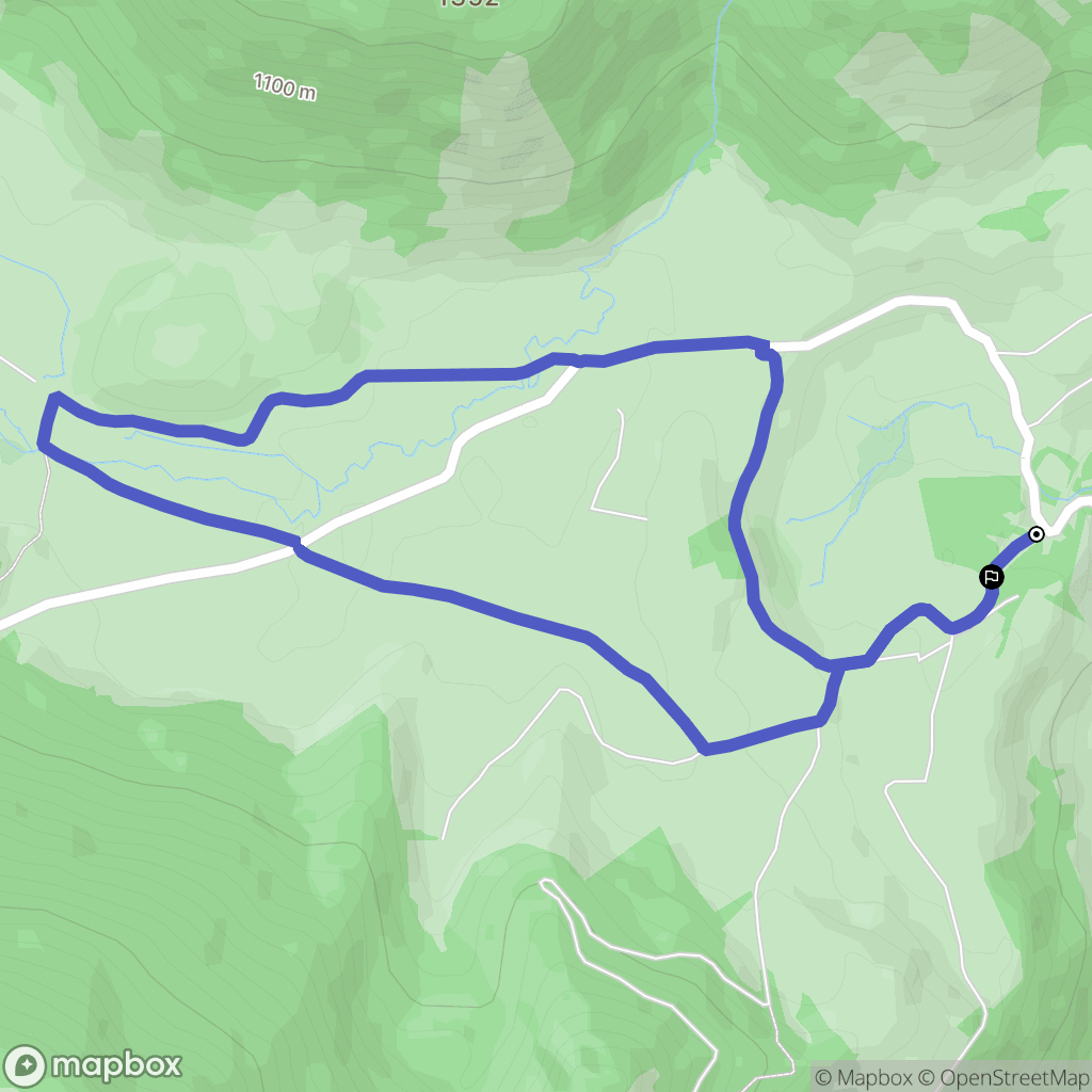 Bilhères : carte du parcours de randonnée - France
