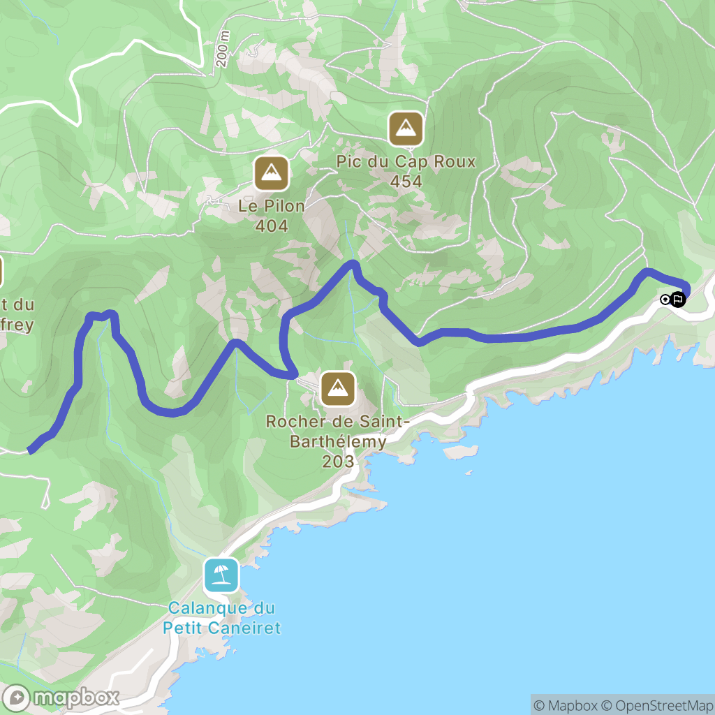 Saint-Raphaël : carte du parcours de randonnée - France