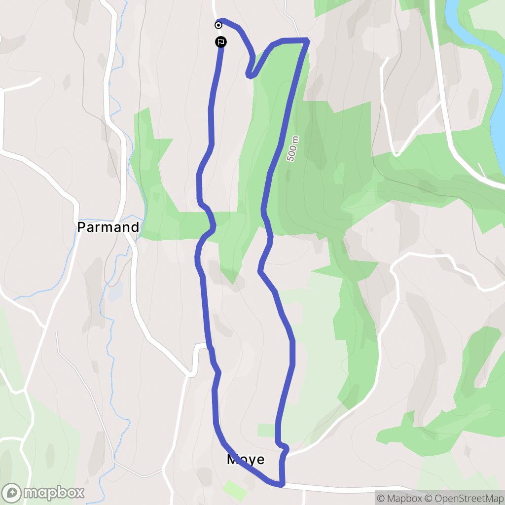 Moye : carte du parcours de randonnée - France