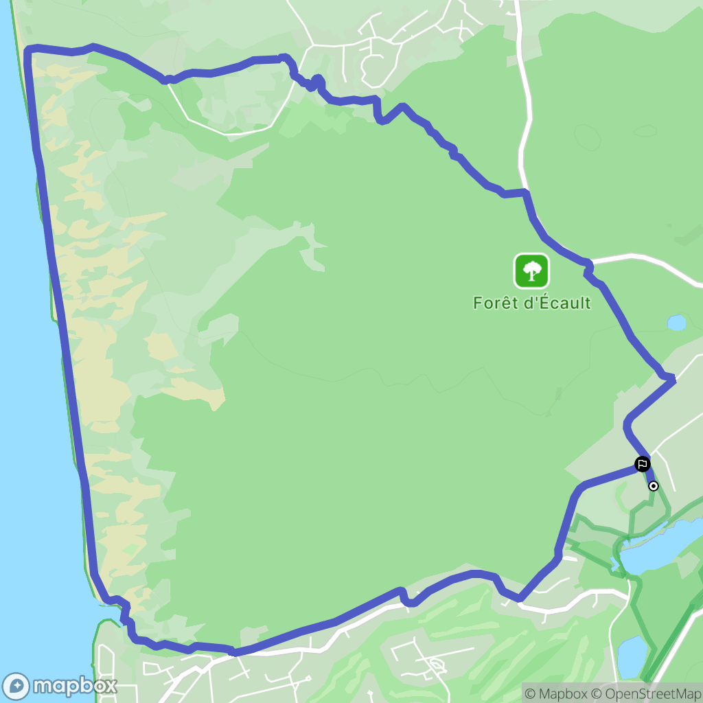 Condette : carte du parcours de randonnée - France