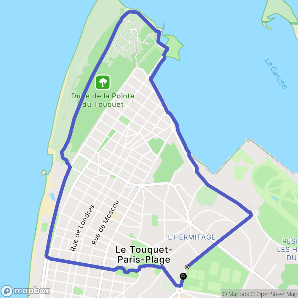 Le Touquet-Paris-Plage : carte du parcours de randonnée - France