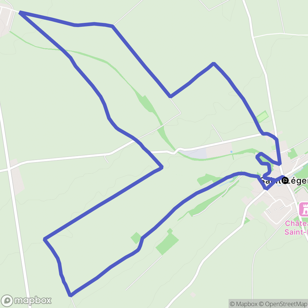 Saint-Léger : carte du parcours de randonnée - France