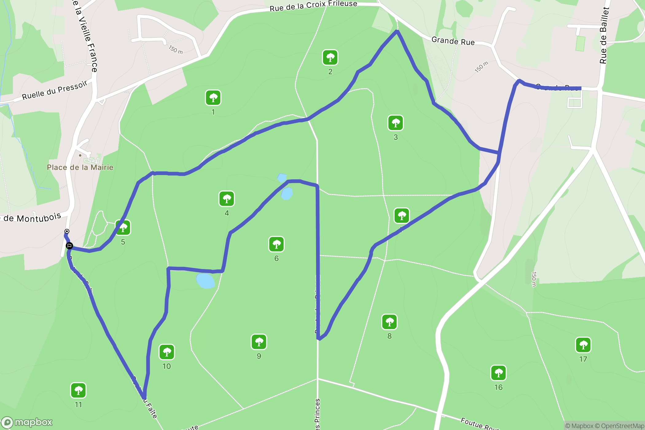 Béthemont-la-Forêt: routekaart voor buitenactiviteiten - France