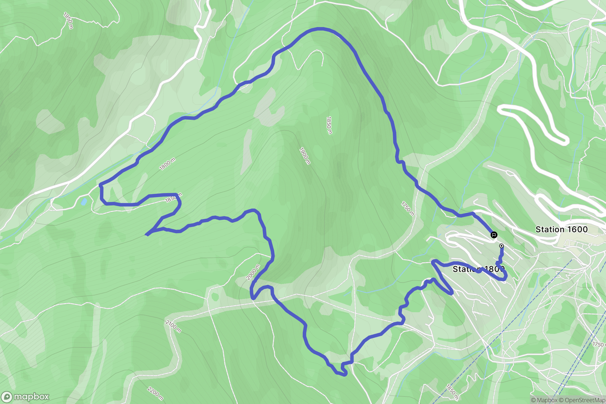 Puy-Saint-Vincent : carte du parcours de randonnée - France