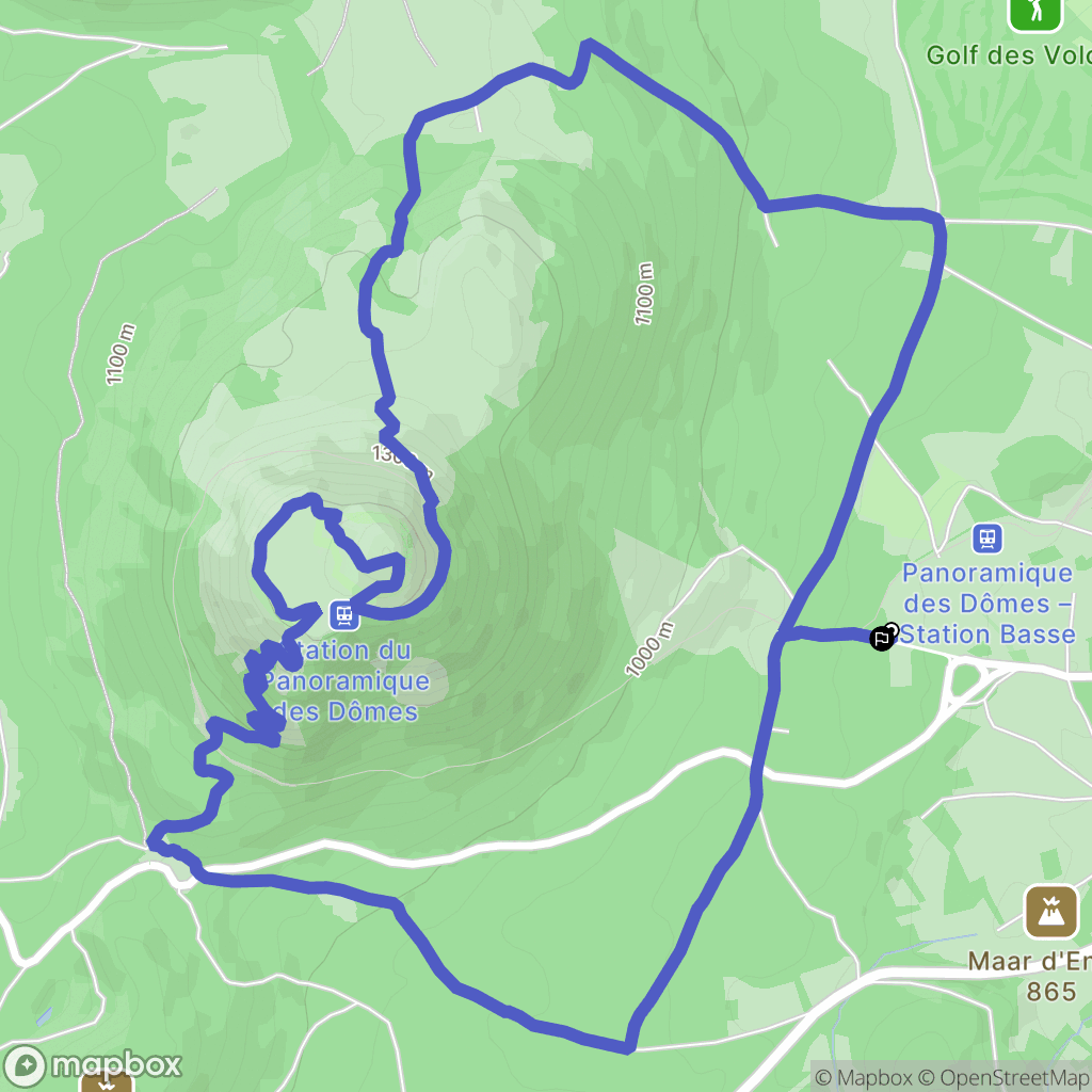 Orcines : carte du parcours de randonnée - France