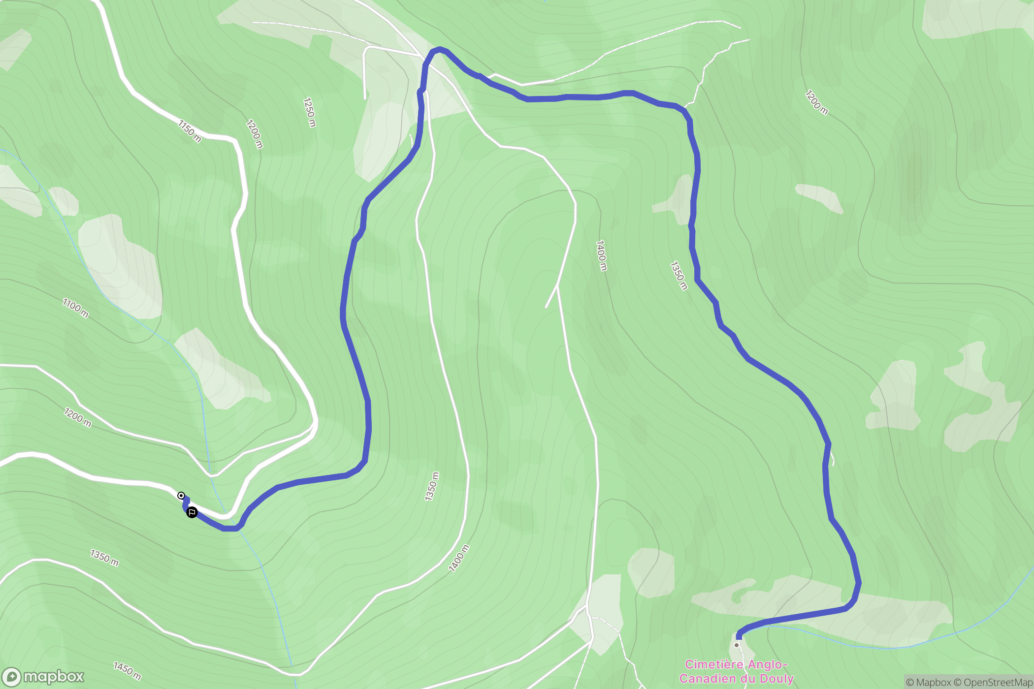 Nistos : carte du parcours de randonnée - France