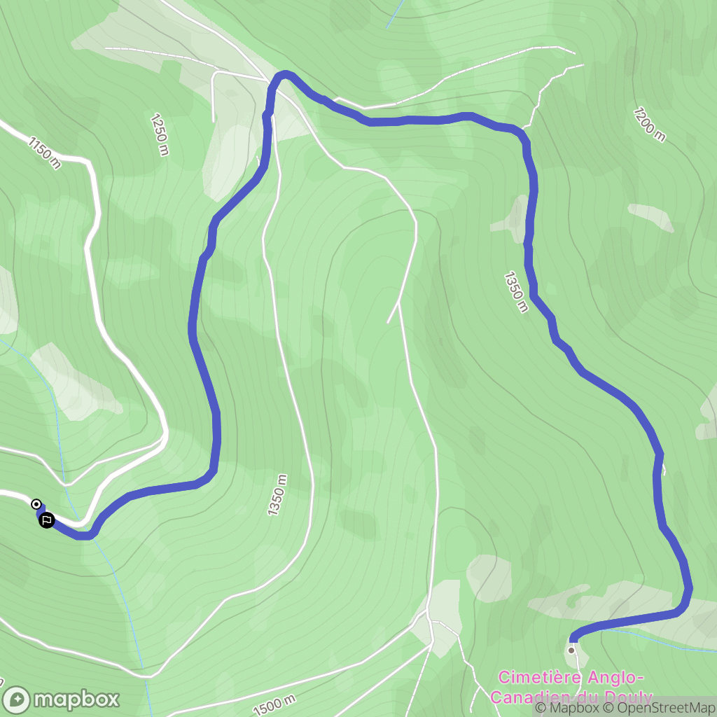 Nistos : carte du parcours de randonnée - France