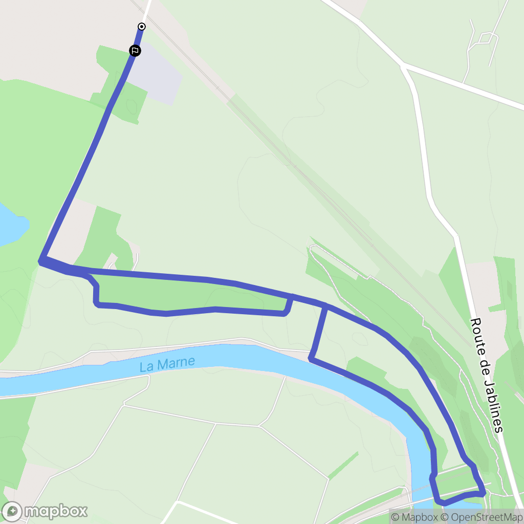 Jablines : carte du parcours de randonnée - France