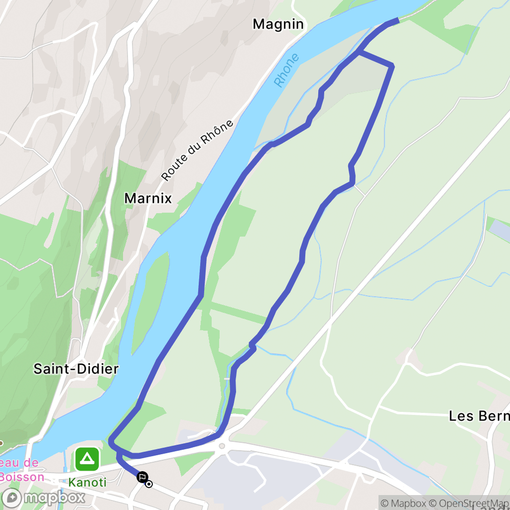 Yenne : carte du parcours de randonnée - France