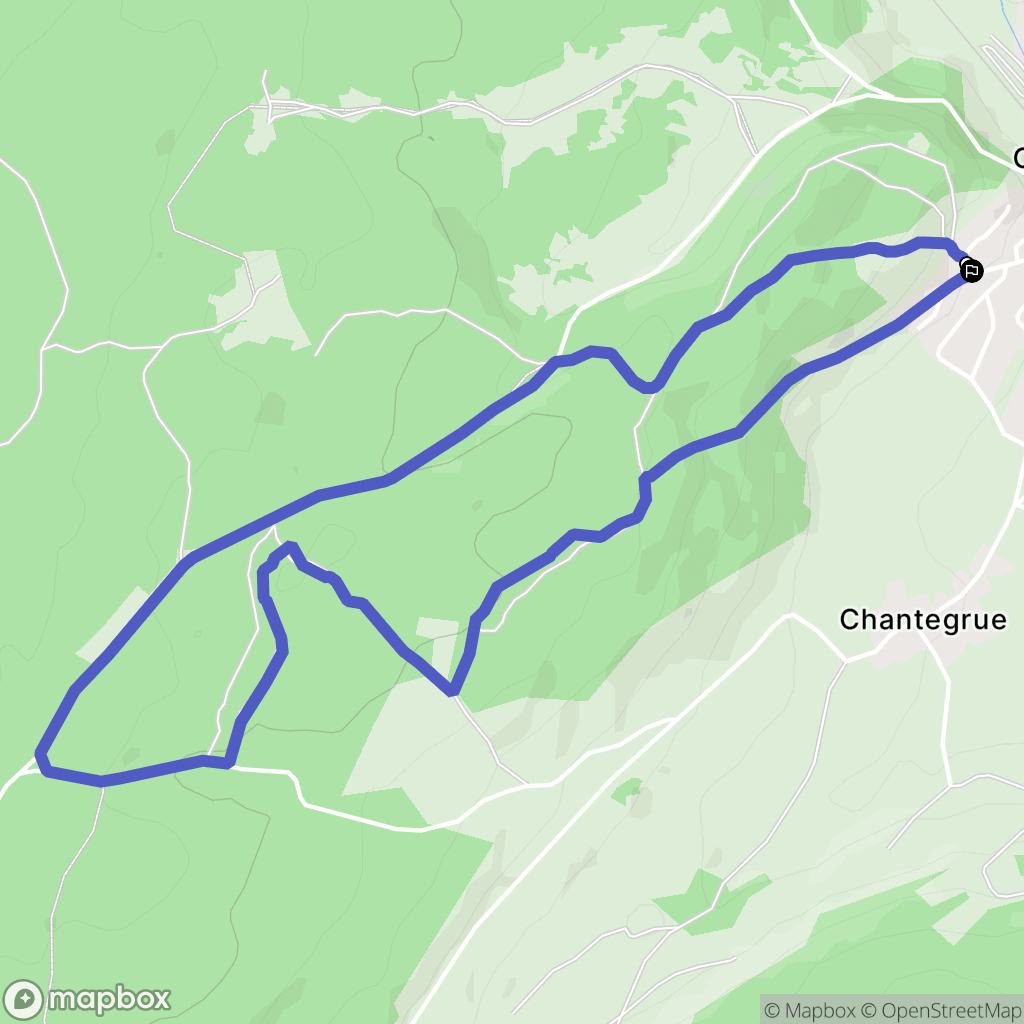 Vaux-et-Chantegrue : carte du parcours de randonnée - France