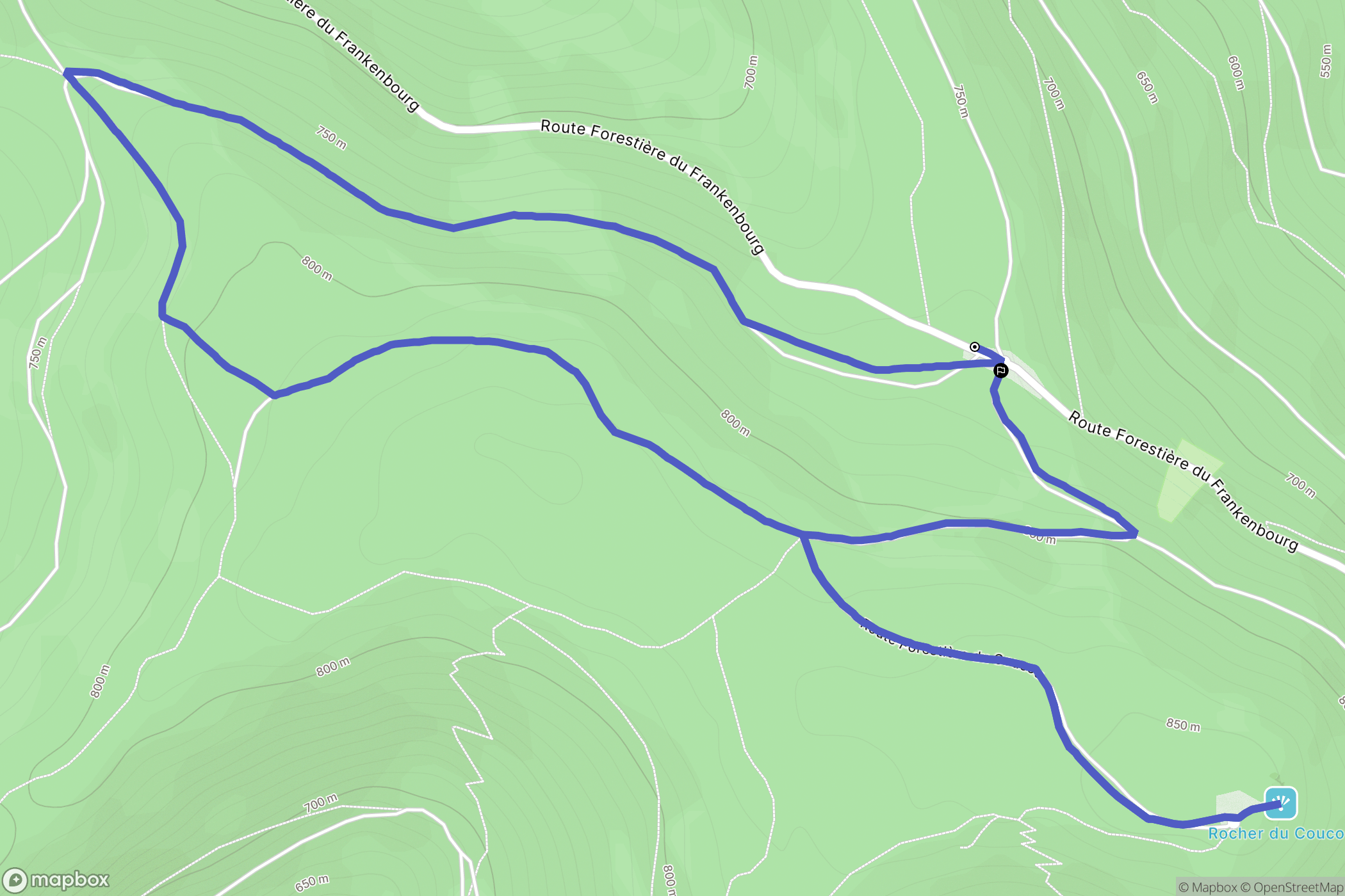 Neubois : carte du parcours de randonnée - France