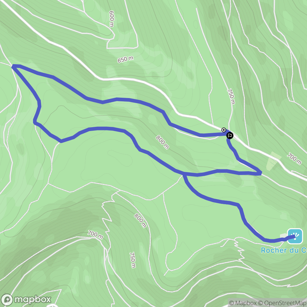 Neubois : carte du parcours de randonnée - France