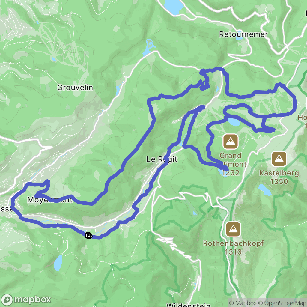 La Bresse : carte du parcours de randonnée - France