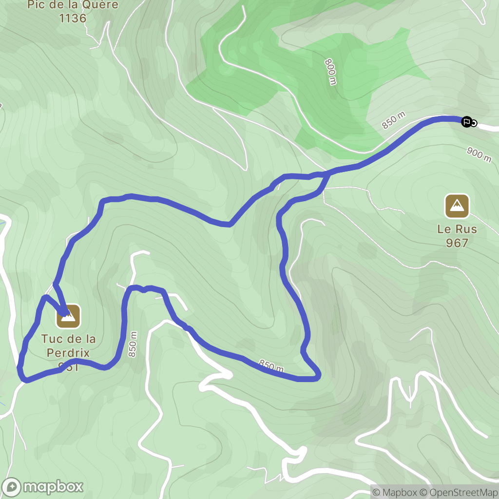 Soueix-Rogalle : carte du parcours de randonnée - France