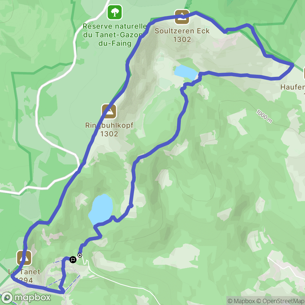 Soultzeren : carte du parcours de randonnée - France