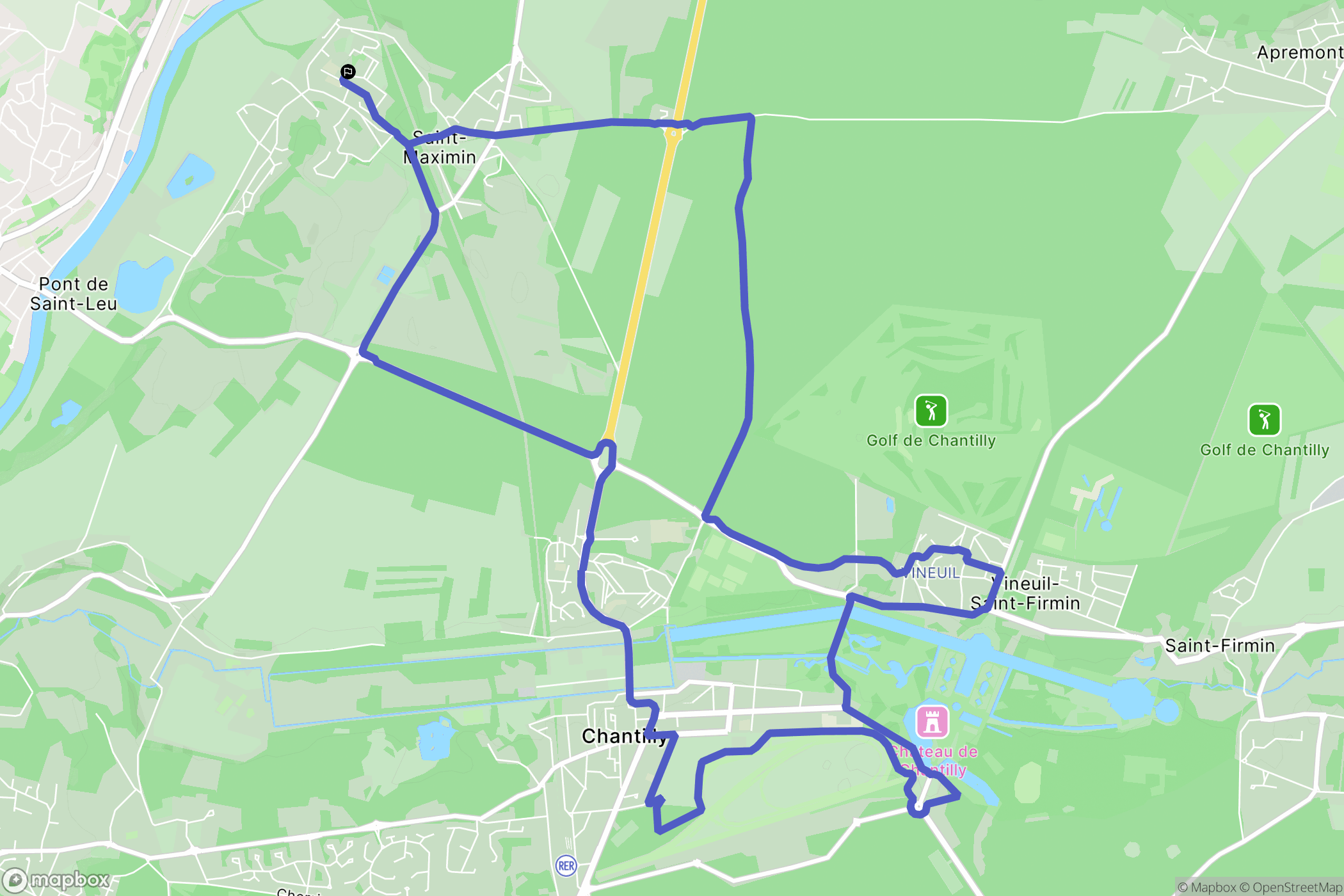 Saint-Maximin : carte du parcours de randonnée - France