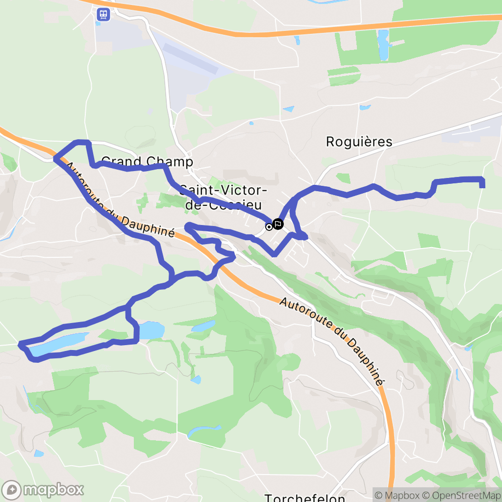 Saint Victor de Cessieu : carte du parcours de randonnée - France