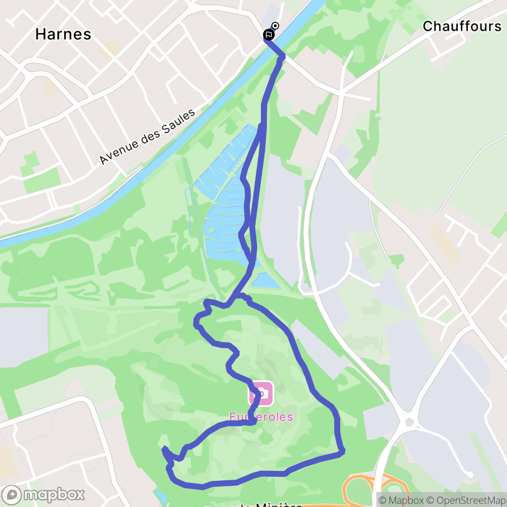Harnes : carte du parcours de randonnée - France