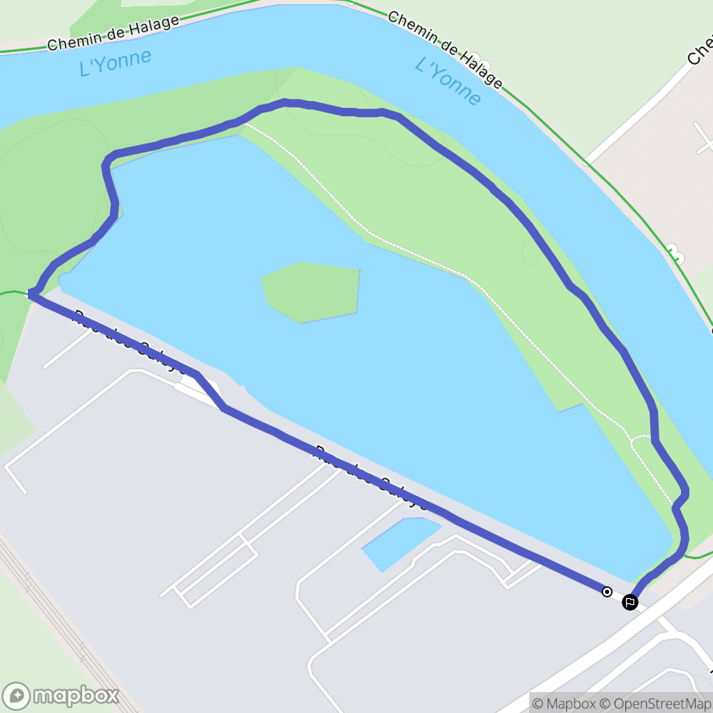 Gron : carte du parcours de randonnée - France