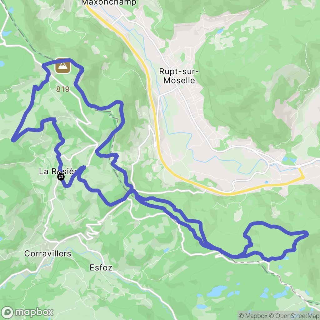 La Rosière : carte du parcours de randonnée - France