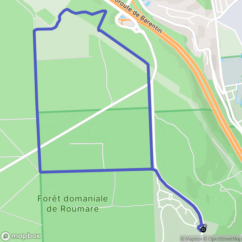 Canteleu : carte du parcours de randonnée - France